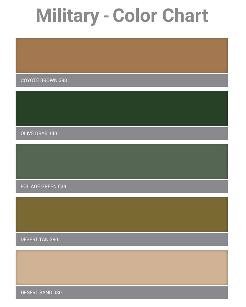 Halco Military Color Chart 